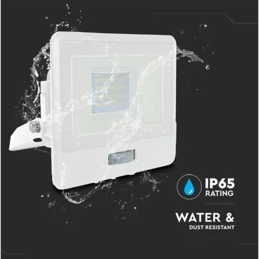 VT-128S LED-Flutlicht mit Sensor - 20 W - 1510 Lm - 3000K - Weiß