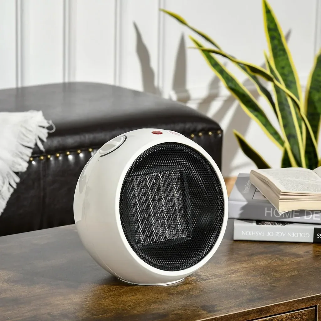 Heizlüfter Heizgerät Elektroheizer Heizer Heizung Wärme 900W/1500W PP-Kunststoff Weiß+Schwarz 22 x 18,5 x 21 cm