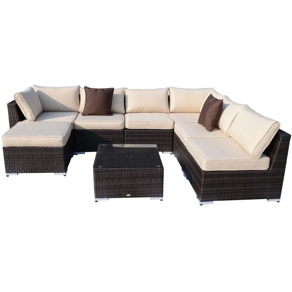 Polyrattan Gartenmöbelset inklusive Kissen