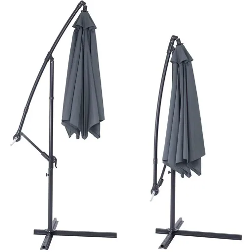 Sonnenschirm Aluminium Ø 300cm anthrazit mit UV-Schutz 40+