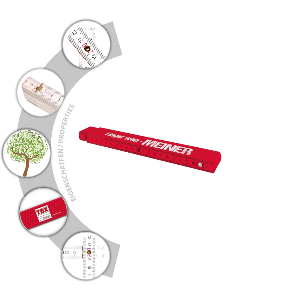 Meterstab 2 m " Finger weg - MEINER"