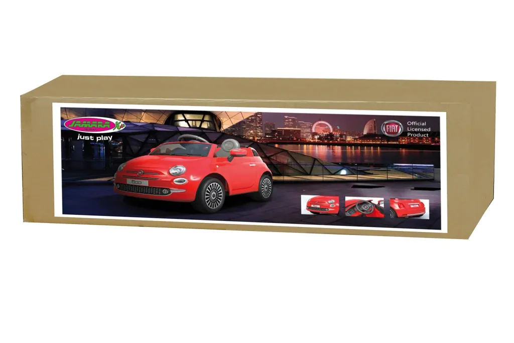 Ride-on Fiat 500 für Kinder, 12 Volt, Pink