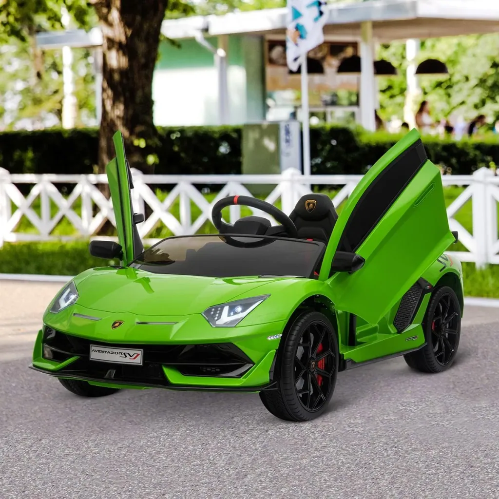 Elektroauto Lamborghini SVJ lizenziert Kinderfahrzeug Kinderauto für 3-8 Jahre mit Fernsteuerung MP3/USB Licht Musik Kun