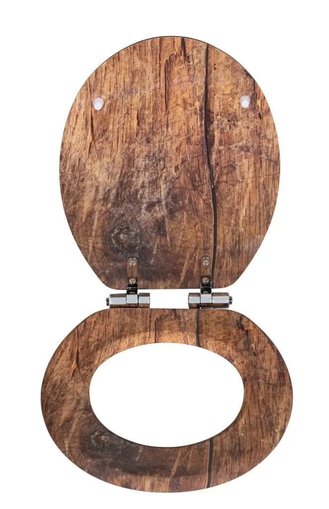 WC-Sitz Rustic Braun, aus FSC® zertifiziertem MDF