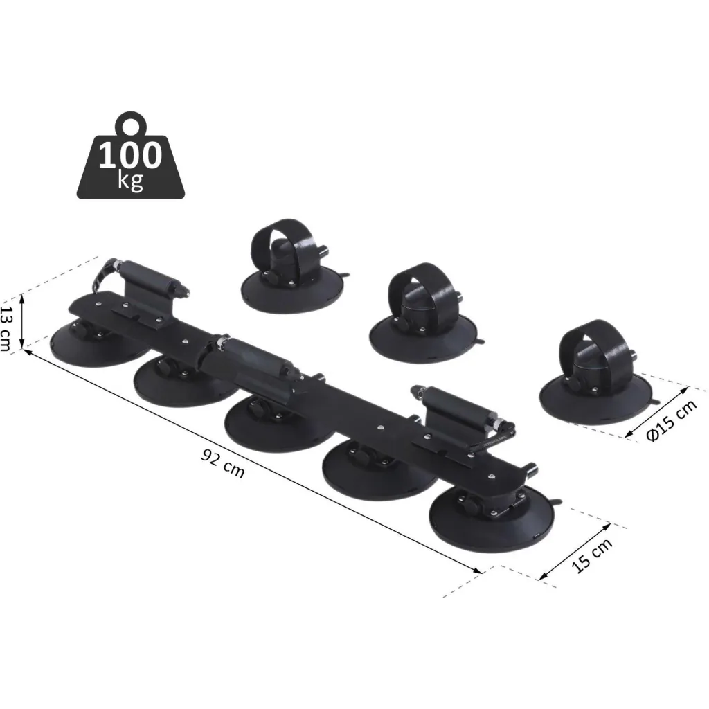 Fahrrradträger Dachträger Fahrradhalter mit Schnellspanner 3 x Fahrrad Alu Schwarz L32 x B15 x H13 cm