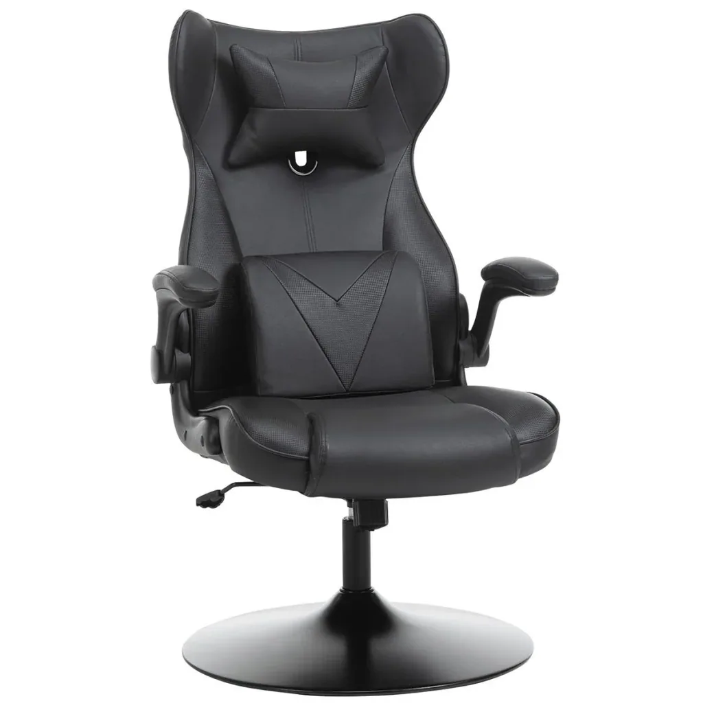 Gaming Stuhl Ergonomischer Computerstuhl Bürostuhl Schreibtischstuhl mit Wippenfunktion und Lendenkissen Drehstuhl höhen