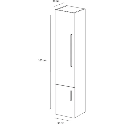 Hoge Kast Style - Links - Weiss