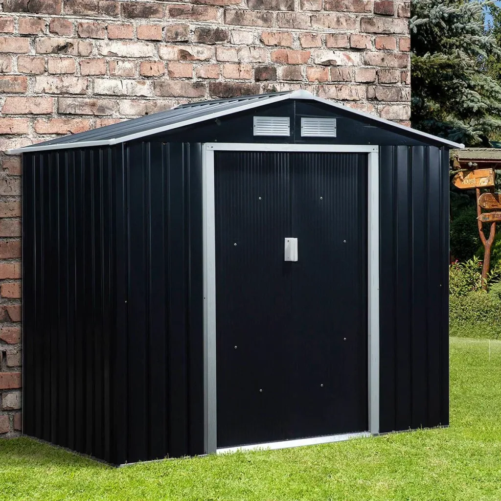Gartenhaus - mit Fundament - Metall - 213 x 130 x 185 cm
