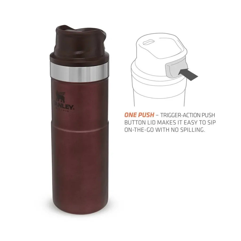 Classic Trigger-Action Travel Mug 0,473 l, Stahl 18/8, Vakuumisoliert, Farbe Wine