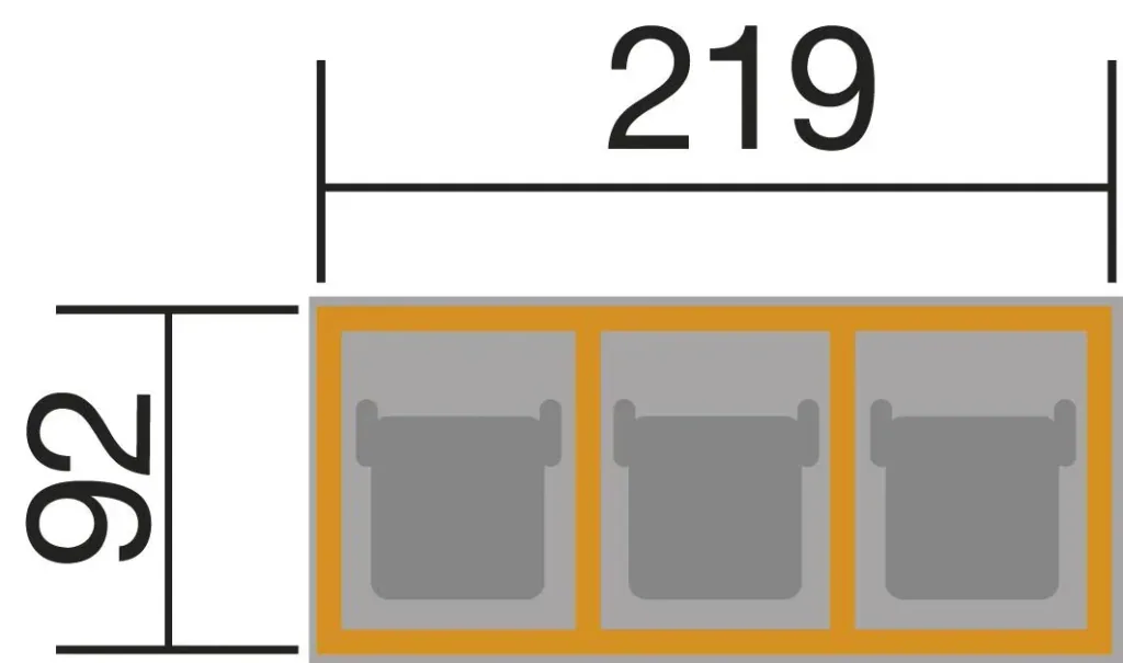 Mülltonnenbox für 3 Tonnen a 240 L, anthrazit imprägniert