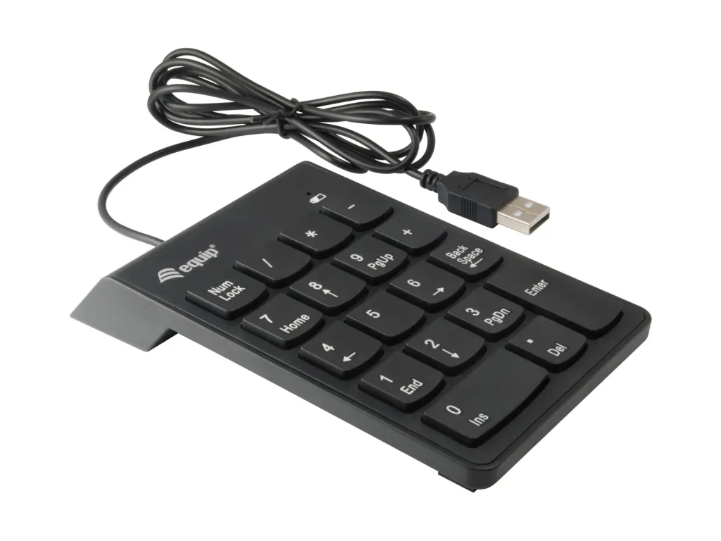 USB Nummernblock Keypad 245205, Plug-and-Play, schwarz