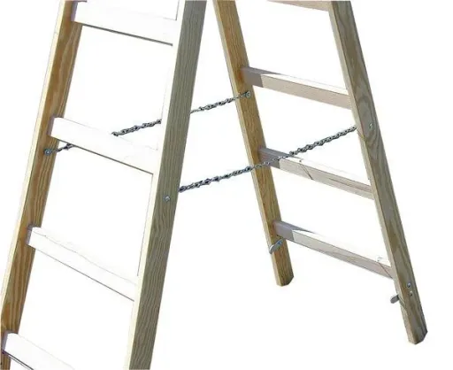Sprossendoppelleiter, 2x4, Holz