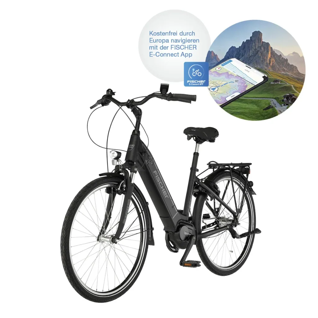 Unisex E-Bike City, 28 Zoll, Rahmengröße 41cm, 7-Gang Nabenschaltung, schwarz matt, CITA 4.1i