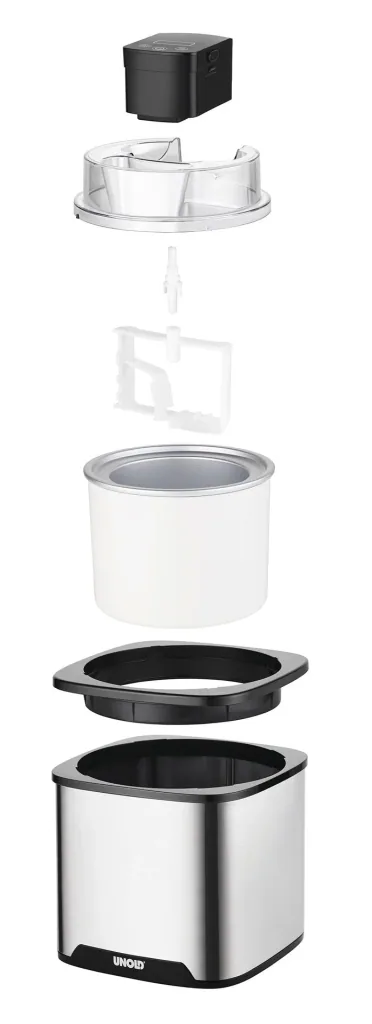 Eismaschine Gelato 1,5 Liter Inhalt, Edelstahl