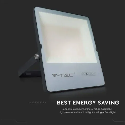 VT-150185 LED-Flutlicht - 150 W - 23600 Lm - 4000K - Schwarz - Extra effizient