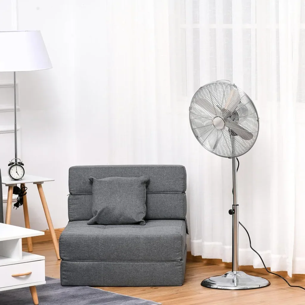 Standventilator mit 3 Geschwindigkeitsstufen silber
