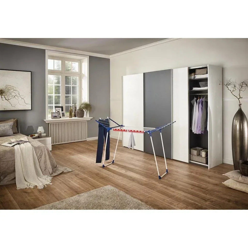 Zusammenklappbarer Wäscheständer - 55x157x87cm - 15 Meter Trockenlänge - Pegasus 150 Solid Slim