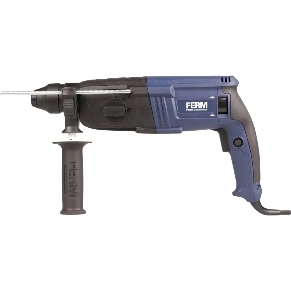 HDM1038P Bohrhammer 800W - Soft griff - 4 Funktionen - Inkl. 3 SDS Plus Bohrköpfer und 2 SDS Plus Werkzeugköpfen mit Auf