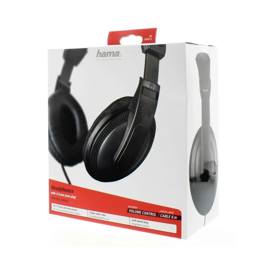 Over-Ear Stereo Kopfhörer Basic4TV mit Lautstärkeregler am Kabel