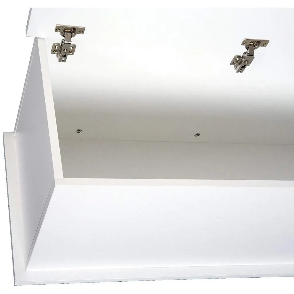 Truhe Aufbewahrungsbox Holzkiste mit klappbarem Deckel Weiß