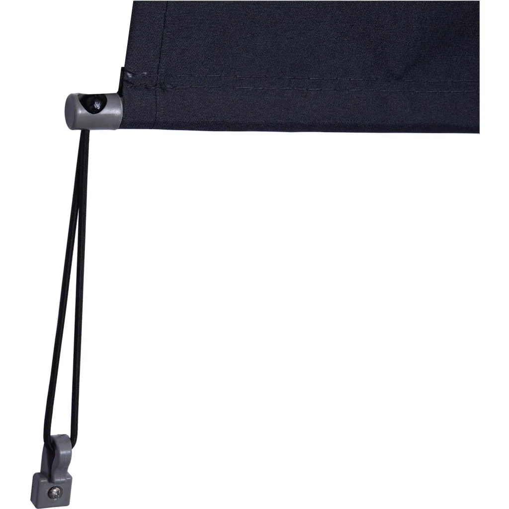 Windschutz Sonnenschutz Seitenrollo Sichtschutz mit Handkurbel Polyester + Aluminium Grau 140 x 200 cm