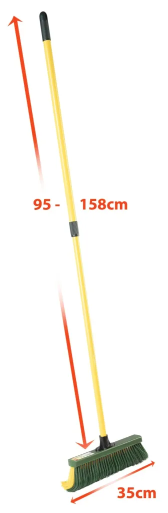 Krallenbesen mit Teleskopstiel, 35 cm breit