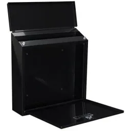 Briefkasten Monaco Schwarz - 368x100x365 mm