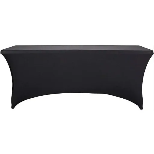 Abdeckung für rechteckigen Tisch - Stretch - 75 x 180 x 74 cm - Schwarz