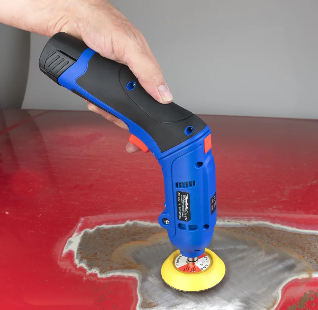 10,8 Volt Akku Poliermaschine Rotation - inklusive Zuberhör und Tasche