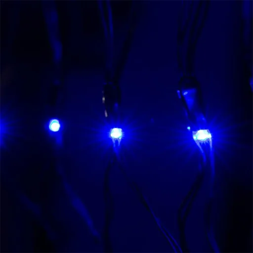 Netz-Lichterkette blau 100 LED 120x120cm