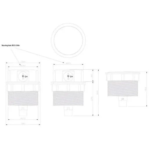 Pop-up Steckdosenleiste - 4 Steckdosen - Bleistift