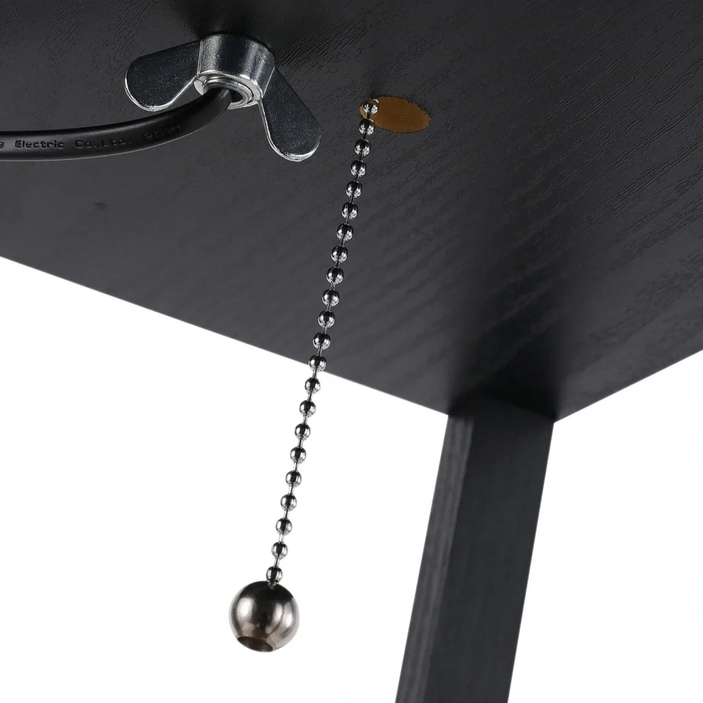 Stehleuchte Stehlampe mit Regalen Innenbeleuchte E27 bis 40W Holz Schwarz 26 x 26 x 160 cm