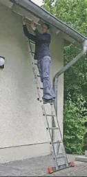 Gelenk Doppelleiter Alu 2 X 8 Sprossen Leiter