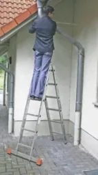 Gelenk Doppelleiter Alu 2 X 8 Sprossen Leiter
