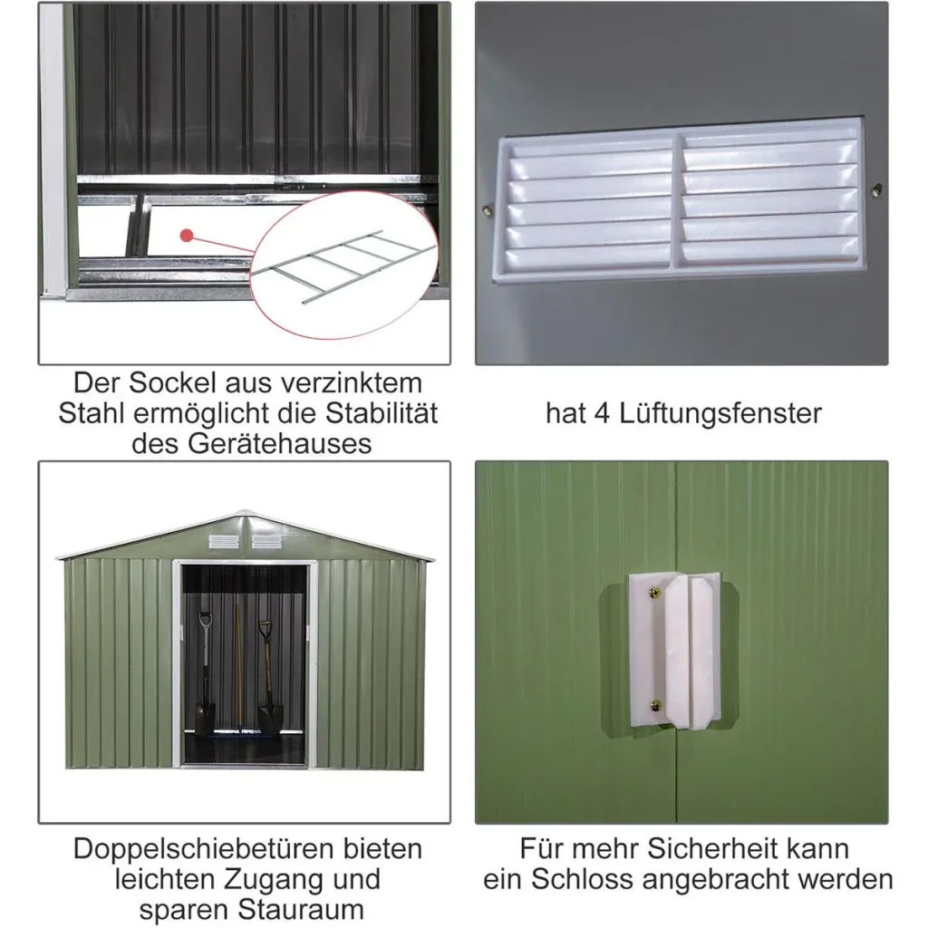 Gartenschuppen grau