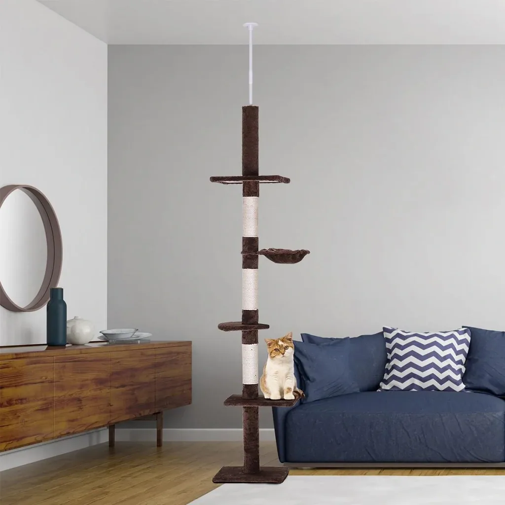 Kratzbaum höhenverstellbar beige