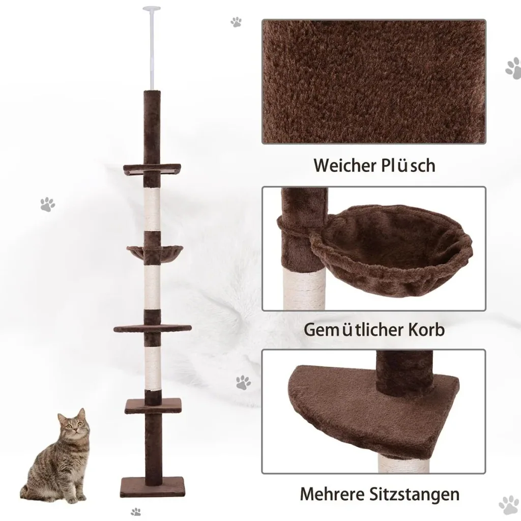 Kratzbaum höhenverstellbar beige