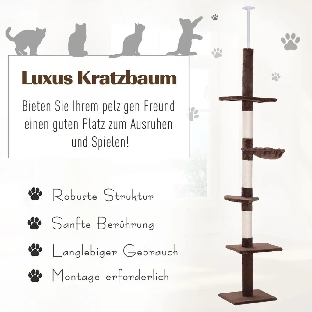 Kratzbaum höhenverstellbar beige