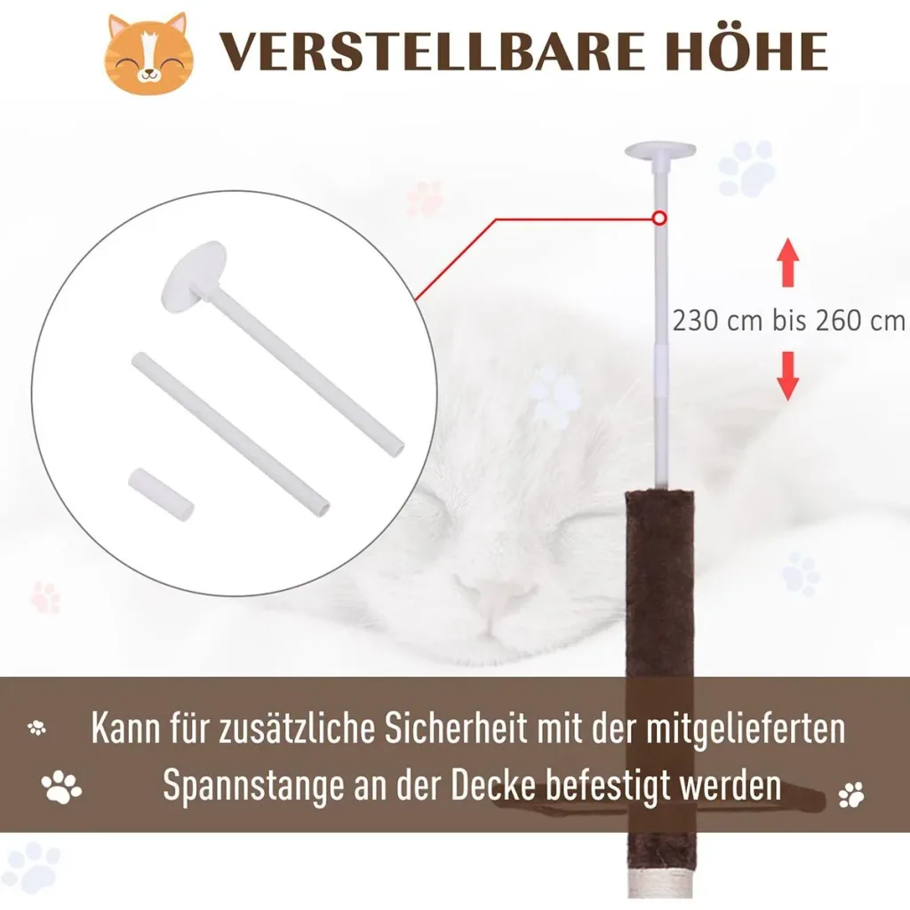 Kratzbaum höhenverstellbar beige