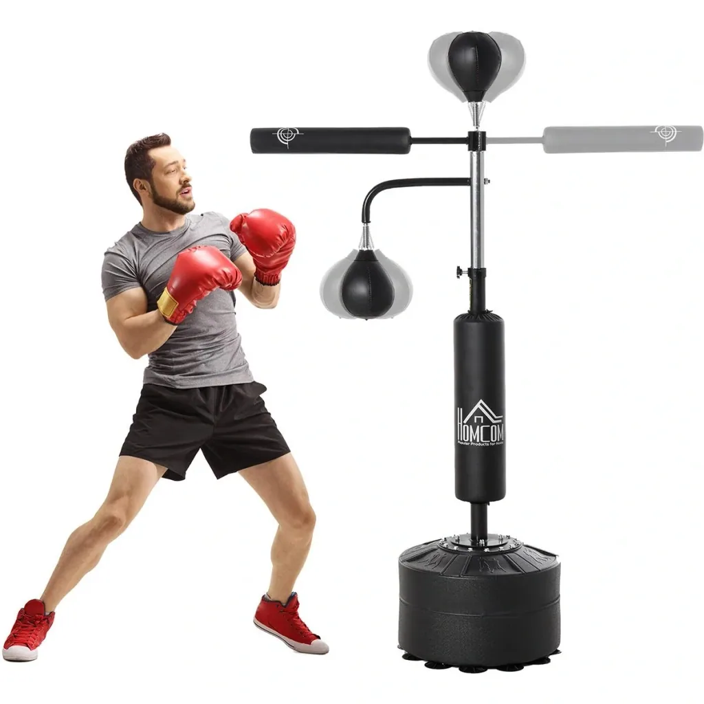 3-in-1 Boxstand mit 2 Speedbällen schwarz