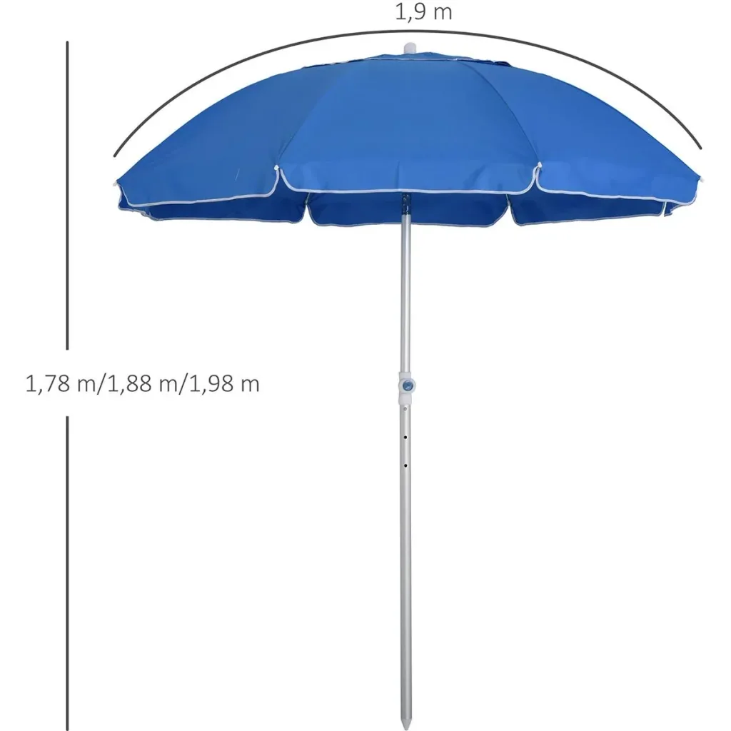 Sonnenschirm mit Kippfunktion blau