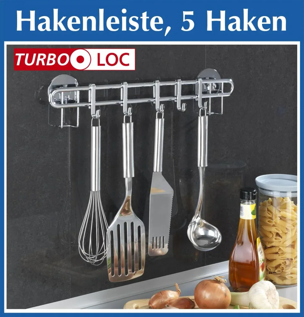 „Turbo-Loc“ Hakenleiste mit 5 Haken, Küchenserie „Style“