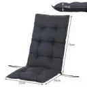Satz von 6 Kissen für Stühle - 120x45x5cm - grün