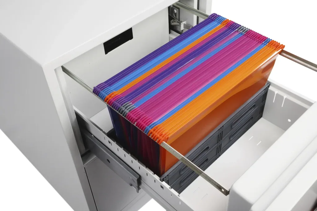 Aktenschrank World Class Vertical Fire File mit 4 Schubladen und Schlüsselschloss