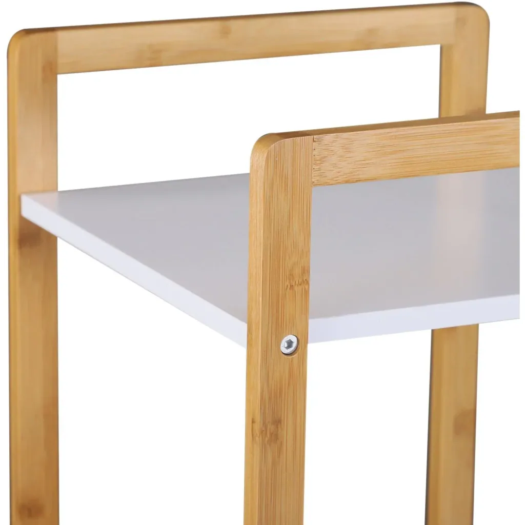 Badregal Standregal Lagerregal Küchenregal 5 Ablagen Bambus + MDF 32 x 30 x 130 cm