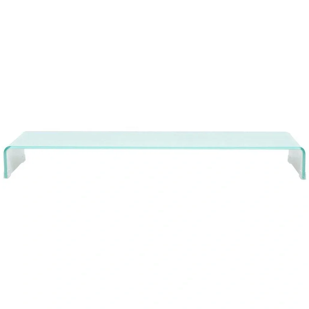 TV-Schrank/Monitorständer weiß 110x30x13 cm Glas