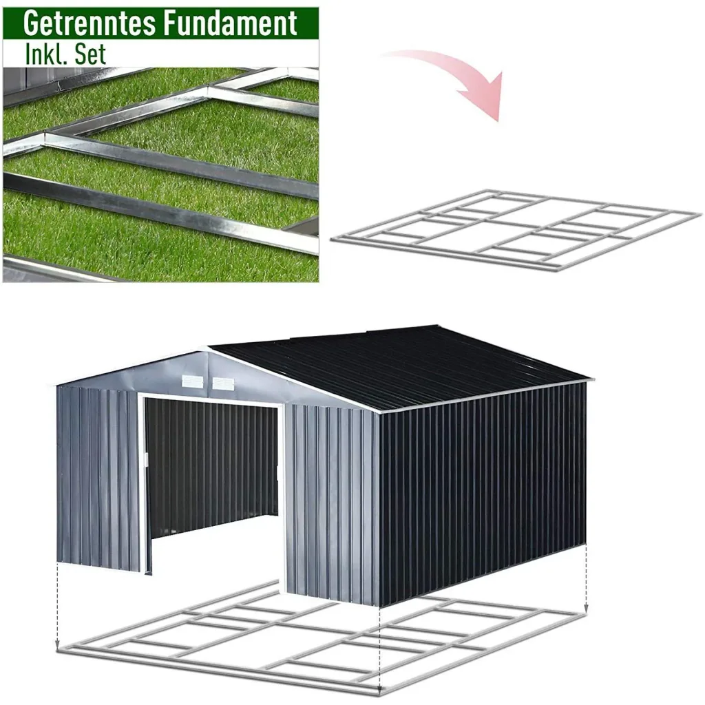 Geräteschuppen mit Fundament
