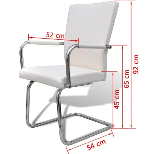 Esszimmerstühle 2-Sitzer Kunstleder weiß