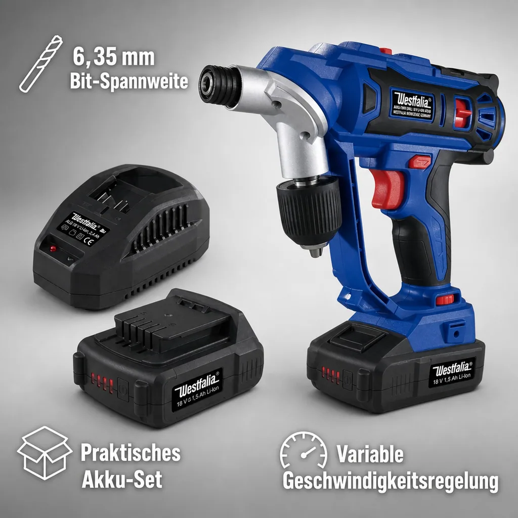 Akku-Twin Drill 18 V Li-Ion ATD18 + Akku 18 V Li-Ion 1,5 Ah + Ladegerät ALG 18 V Li-Ion, 2,4 Ah