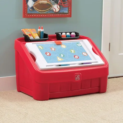 2-in-1 Toy Box & Art Deckel